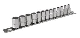 "Ključevi nasadni 6-ugaoni u setu od 4-14 mm na metalnoj šini prihvat 1/4"" 13/1 JBM"